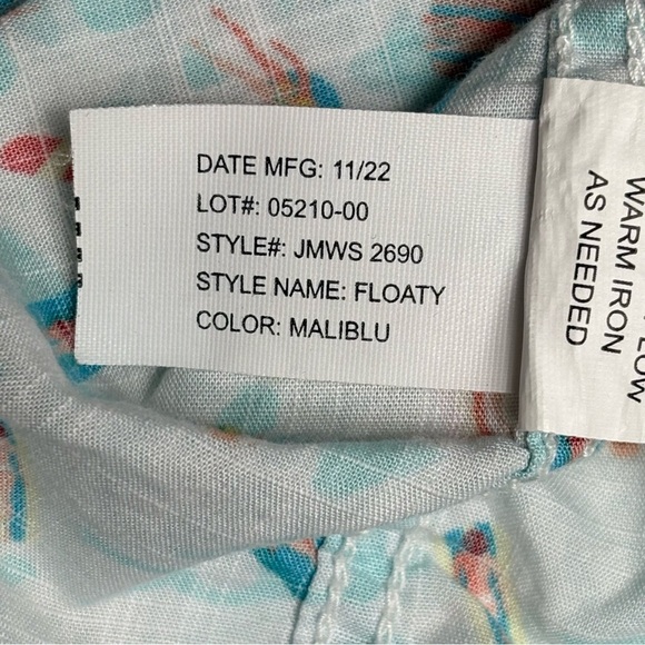 Johnnie O Floaty Hangin' Out Button Up Shirt XL Malibu Novelty Print Prep - Picture 13 of 13